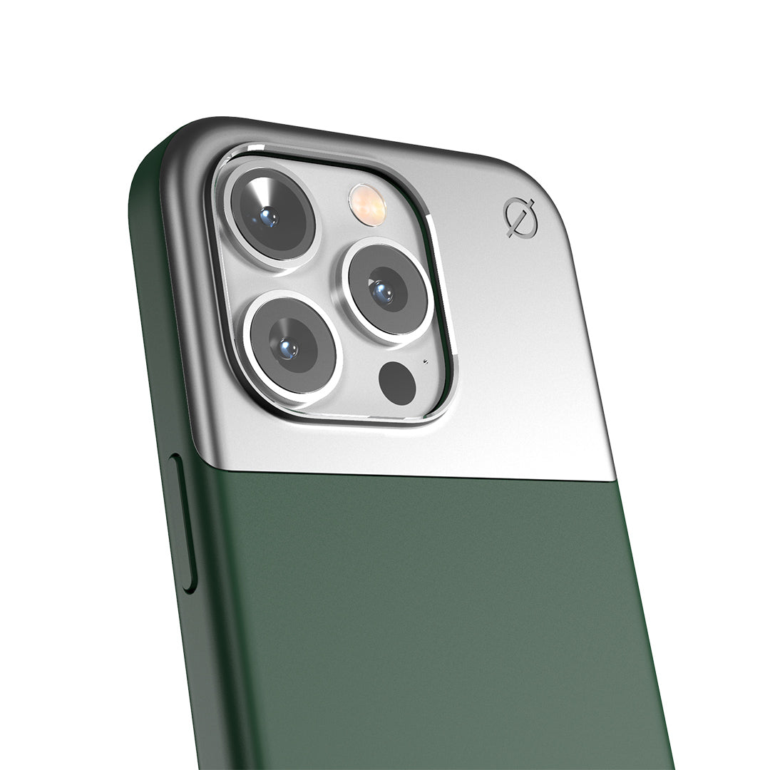 MagSafe Silicone Aluminum iPhone 15 Pro Case Eco Slim Protection Atom Studios#color_atom-green