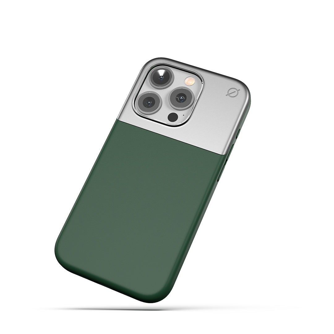 MagSafe Silicone Aluminum iPhone 15 Pro Case Eco Slim Protection Atom Studios#color_atom-green