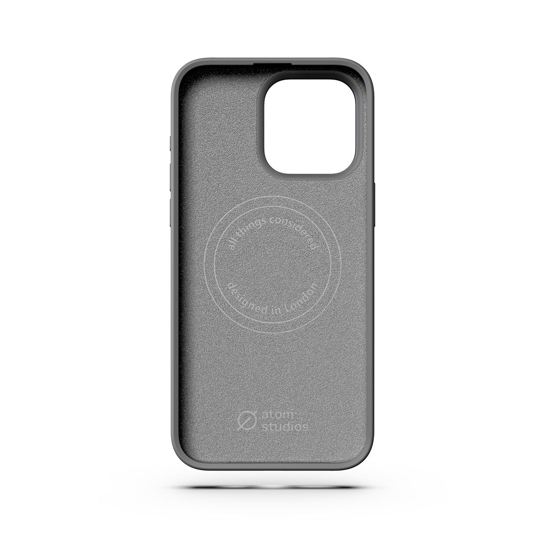MagSafe Silicone Aluminum iPhone 15 Pro Max Case Eco Slim Protection Atom Studios#color_arctic-grey