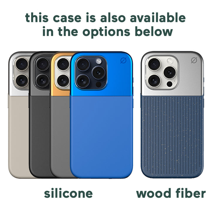 MagSafe Silicone Aluminum iPhone 15 Pro Case Eco Slim Protection Atom Studios#color_arctic-grey