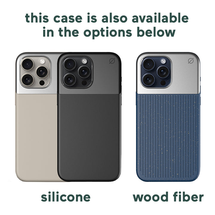 MagSafe Silicone Aluminum iPhone 15 Pro Max Case Eco Slim Protection Atom Studios#color_carbon-black