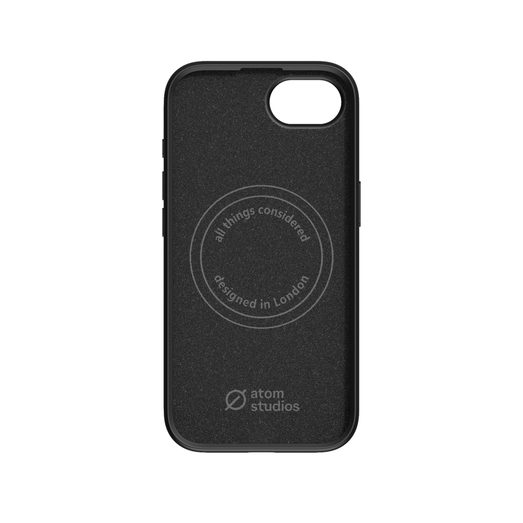 MagSafe Silicone Aluminum iPhone 16e Case Eco Slim Protection Atom Studios#color_carbon-black