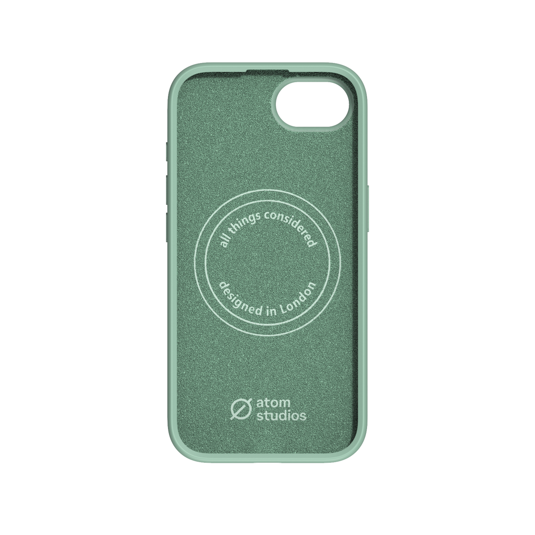 MagSafe Silicone Aluminum iPhone 16e Case Eco Slim Protection Atom Studios#color_marine-green