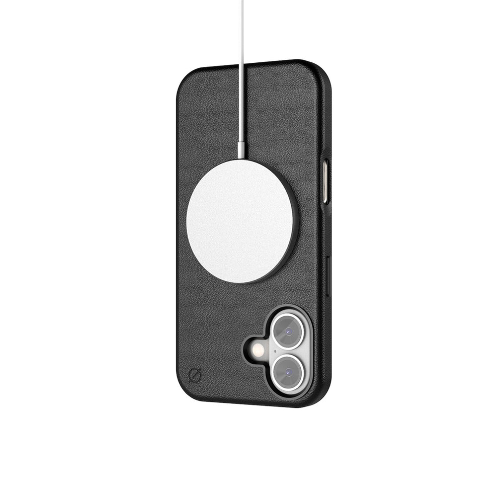 MagSafe Eco Agave cactus leather iPhone 16 Plus Case Slim Protection Atom Studios#color_carbon-black