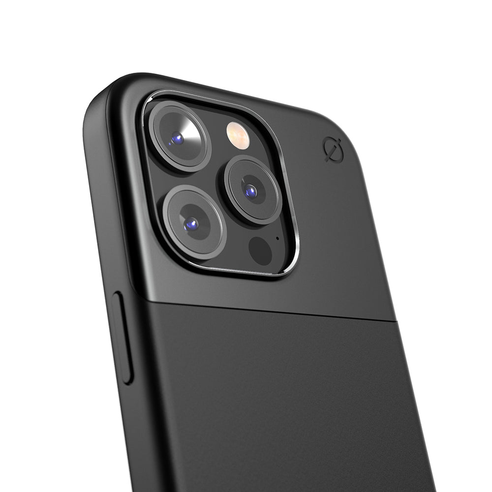 MagSafe Silicone Aluminum iPhone 15 Pro Case Eco Slim Protection Atom Studios#color_carbon-black