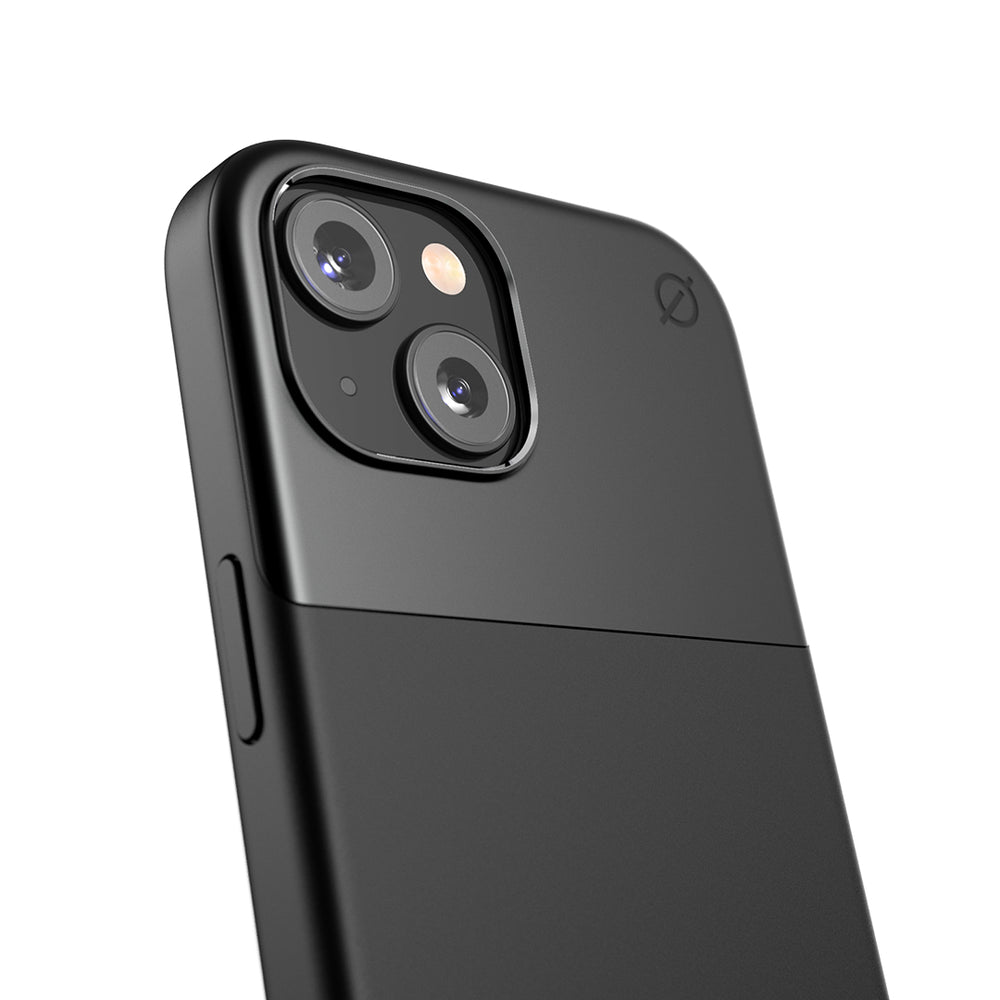 MagSafe Silicone Aluminum iPhone 15 Case Eco Slim Protection Atom Studios#color_carbon-black