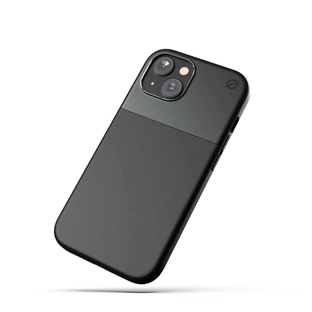 MagSafe Silicone Aluminum iPhone 15 Case Eco Slim Protection Atom Studios#color_carbon-black