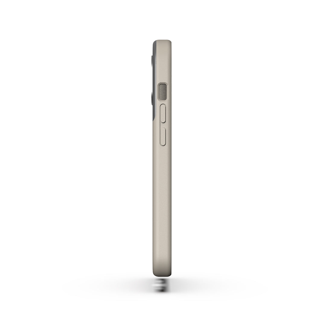 MagSafe Silicone Aluminum iPhone 15 Case Eco Slim Protection Atom Studios#color_stone-beige