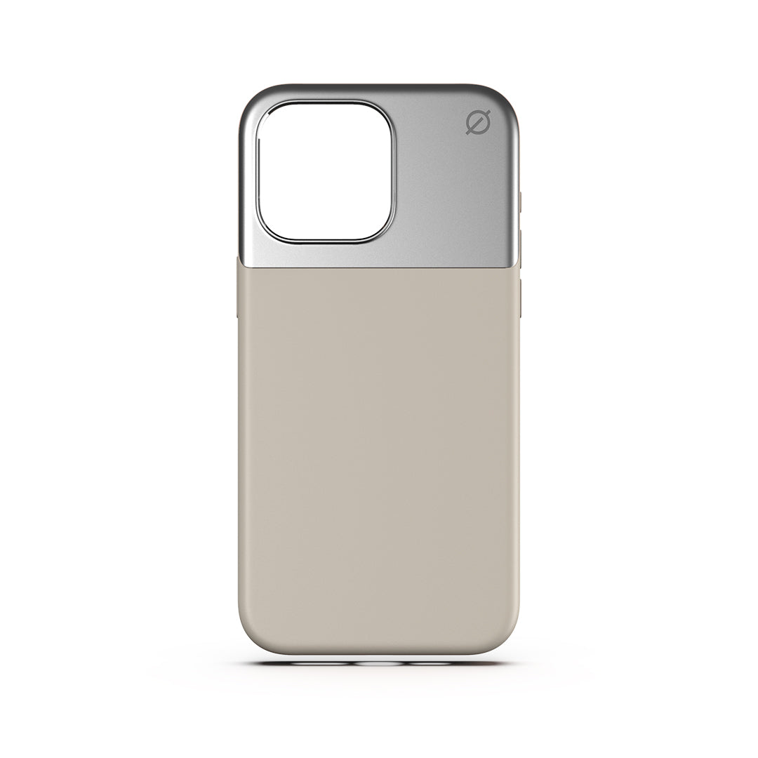 MagSafe Silicone Aluminum iPhone 15 Pro Max Case Eco Slim Protection Atom Studios#color_stone-beige