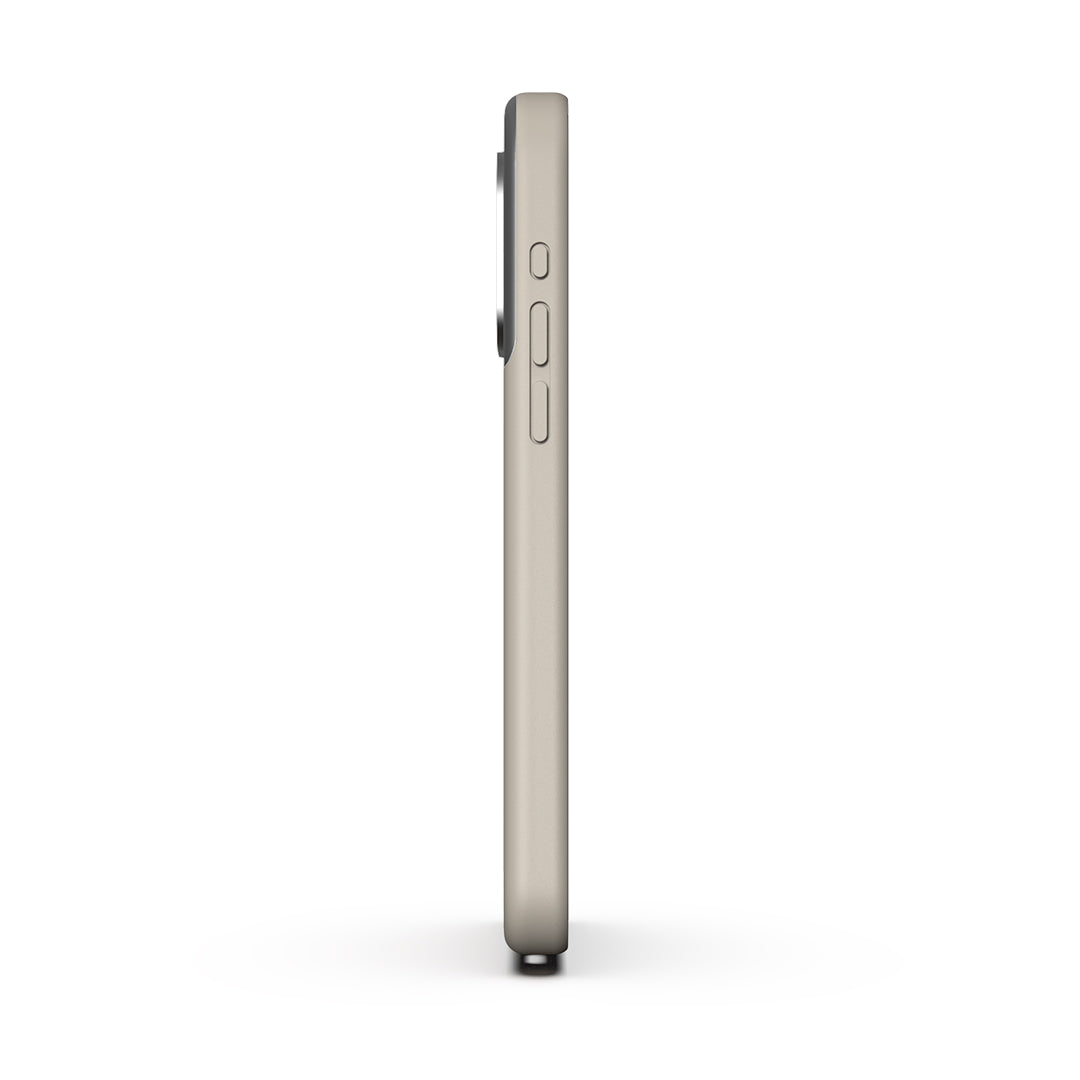 MagSafe Silicone Aluminum iPhone 15 Pro Max Case Eco Slim Protection Atom Studios#color_stone-beige