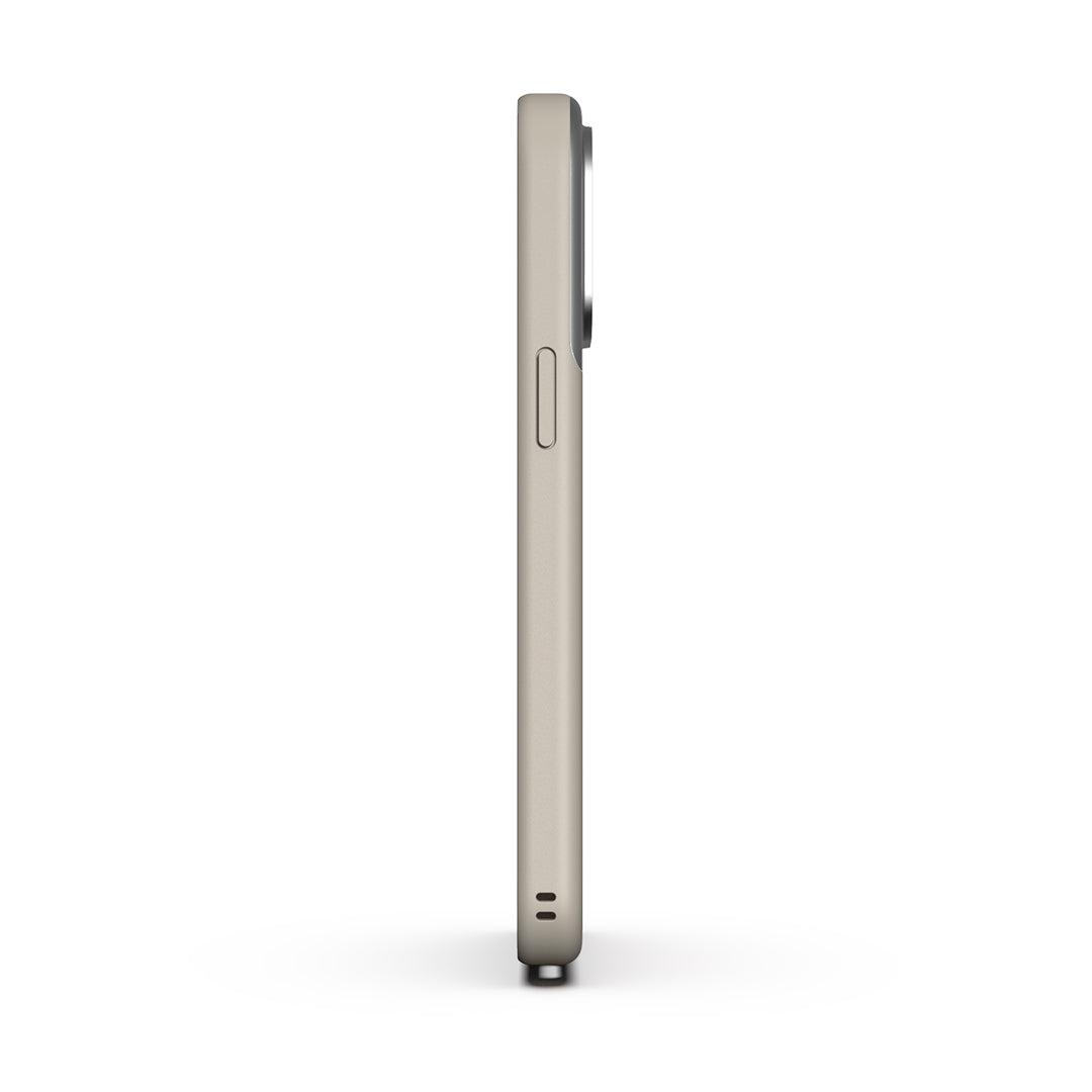 MagSafe Silicone Aluminum iPhone 15 Pro Max Case Eco Slim Protection Atom Studios#color_stone-beige