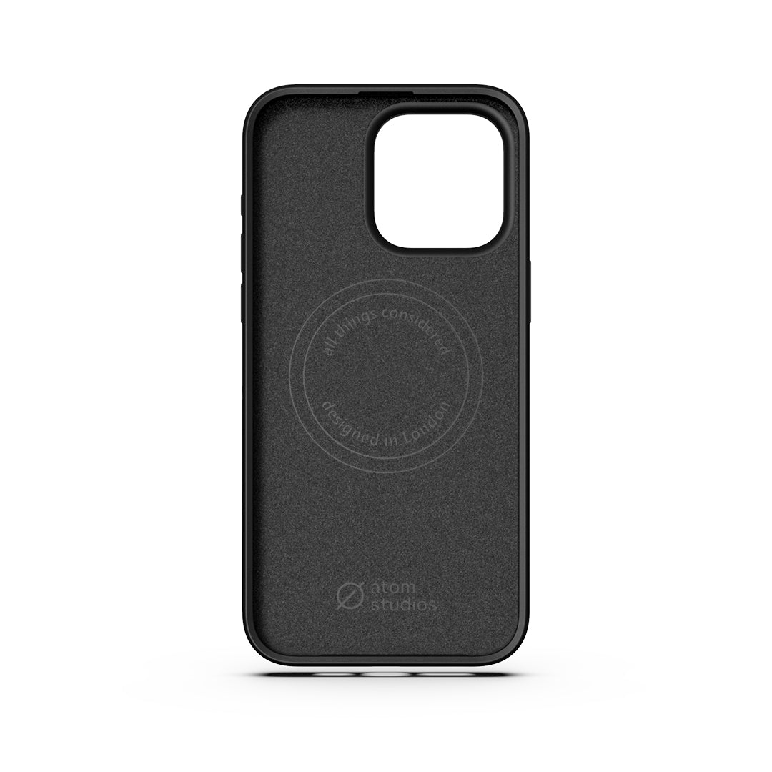 MagSafe Silicone Aluminum iPhone 15 Pro Max Case Eco Slim Protection Atom Studios#color_carbon-black