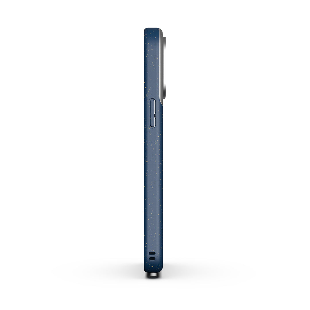 MagSafe Eco Wood Fibre and Aluminum iPhone 15 Pro Max Case Eco Slim Protection Atom Studios#color_ink-blue
