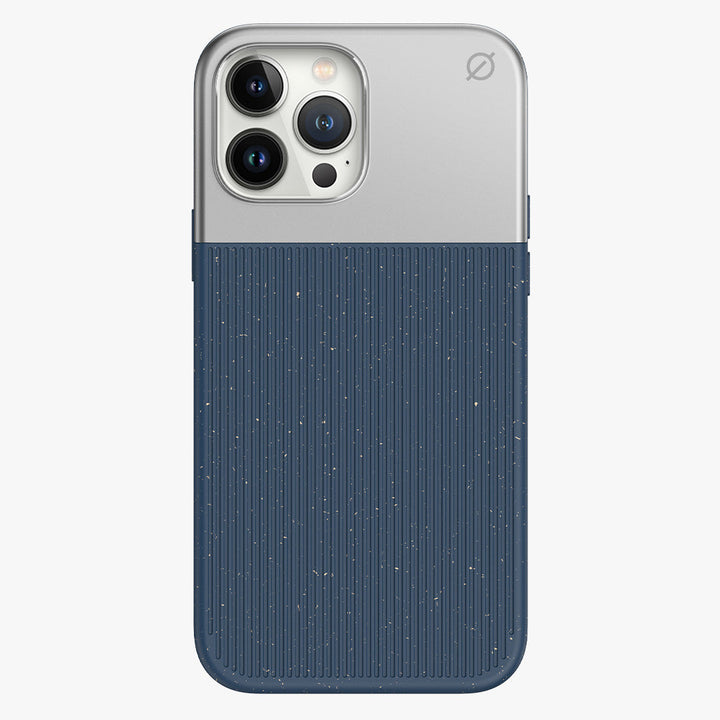 MagSafe Eco Wood Fibre and Aluminium iPhone 13 Pro Max Case Eco Slim Protection Atom Studios#color_ink-blue