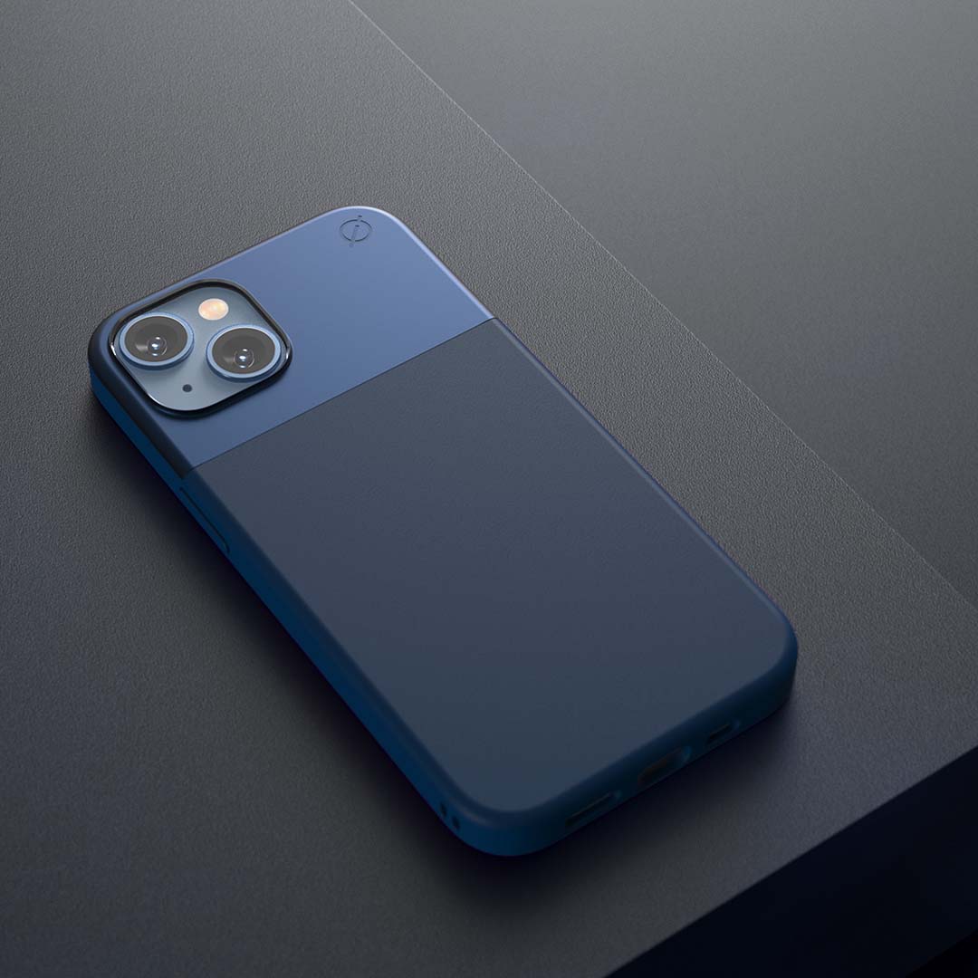MagSafe Silicone Aluminum iPhone 14 Case Eco Slim Protection Atom Studios#color_ink-blue
