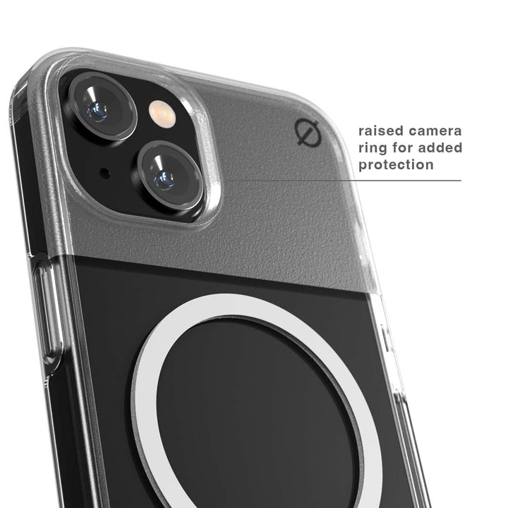 MagSafe Clear Aluminium iPhone 14 Case Eco Slim Protection Atom Studios#colour_clear