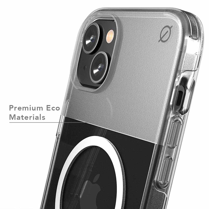 MagSafe Clear Aluminium iPhone 14 Max Case Eco Slim Protection Atom Studios#colour_clear