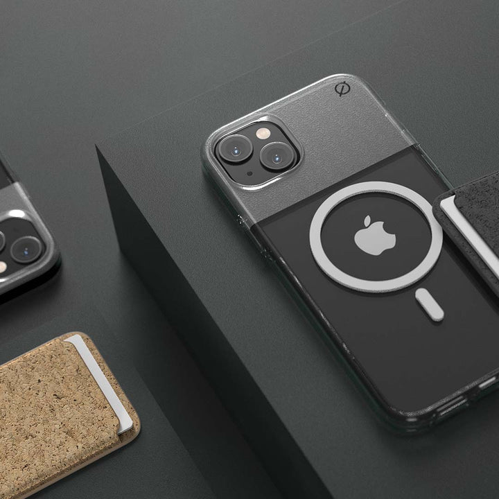 MagSafe Clear Aluminium iPhone 14 Max Case Eco Slim Protection Atom Studios#colour_clear