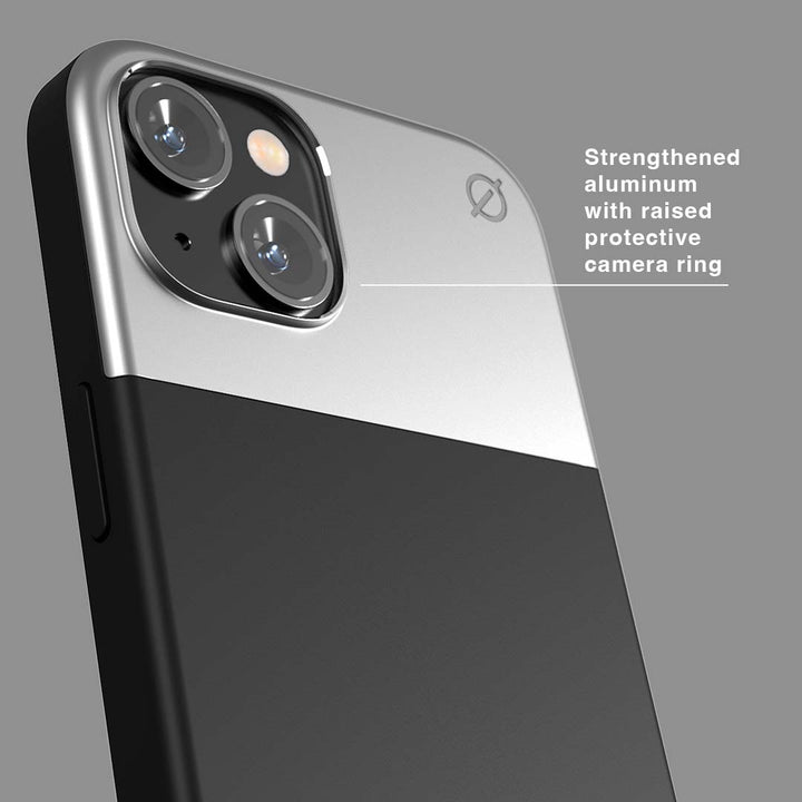 MagSafe Silicone Aluminium iPhone 14 Case Eco Slim Protection Atom Studios#color_carbon-black