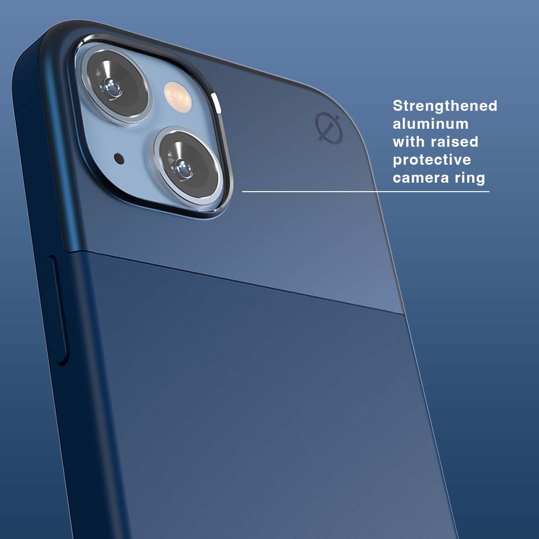 MagSafe Silicone Aluminum iPhone 14 Case Eco Slim Protection Atom Studios#color_ink-blue