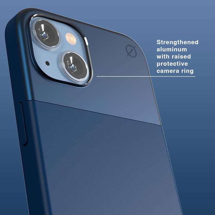 MagSafe Silicone Aluminum iPhone 14 Case Eco Slim Protection Atom Studios#color_ink-blue
