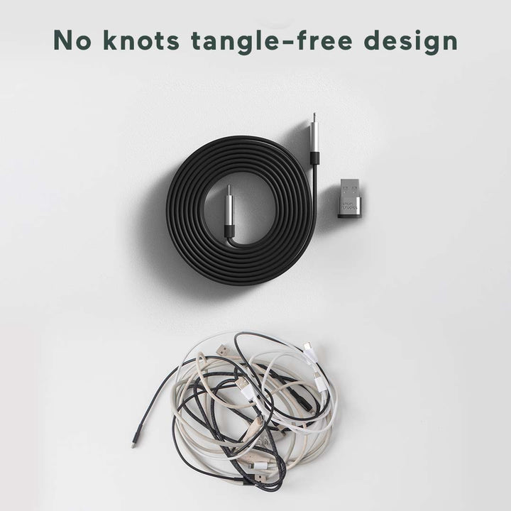 Ultra Fast Charge USB-C Cable with Weight | Atom Studios#color_carbon-black