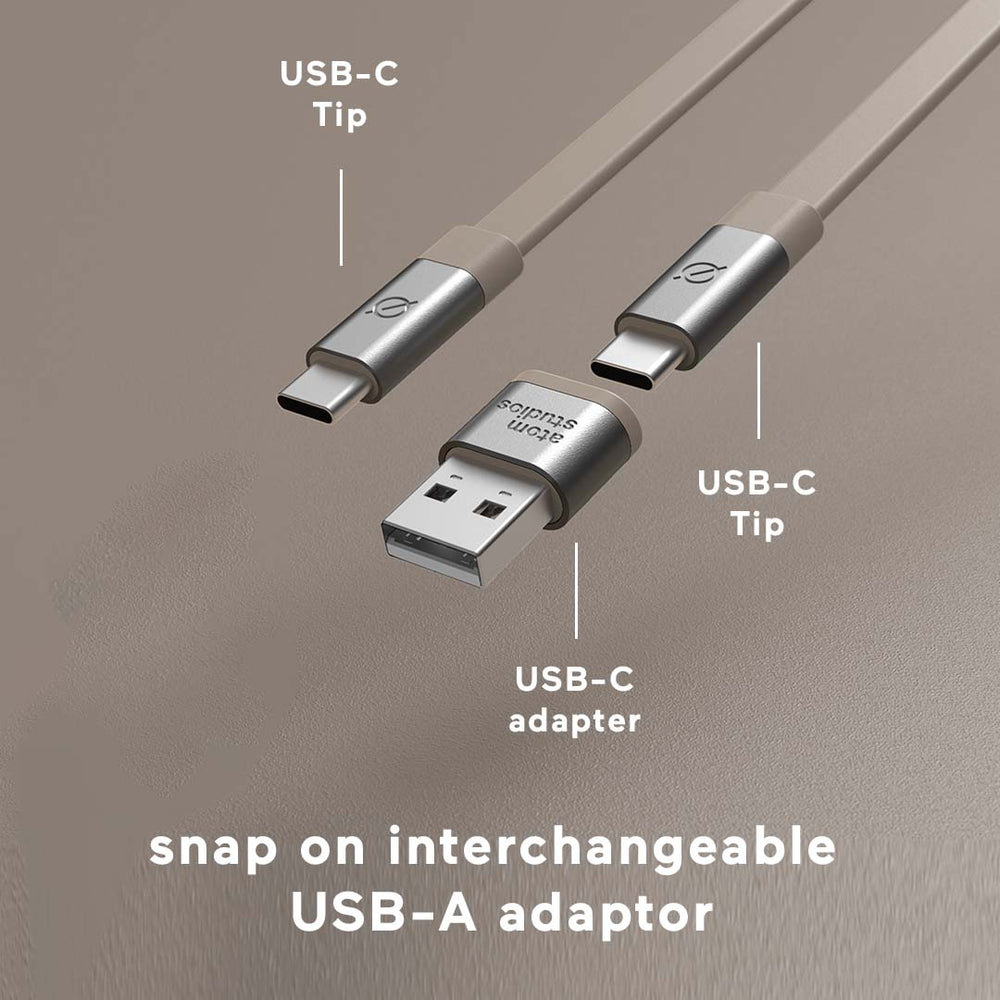Ultra Fast Charge USB-C Cable with Weight | Atom Studios#color_bromine-calcium