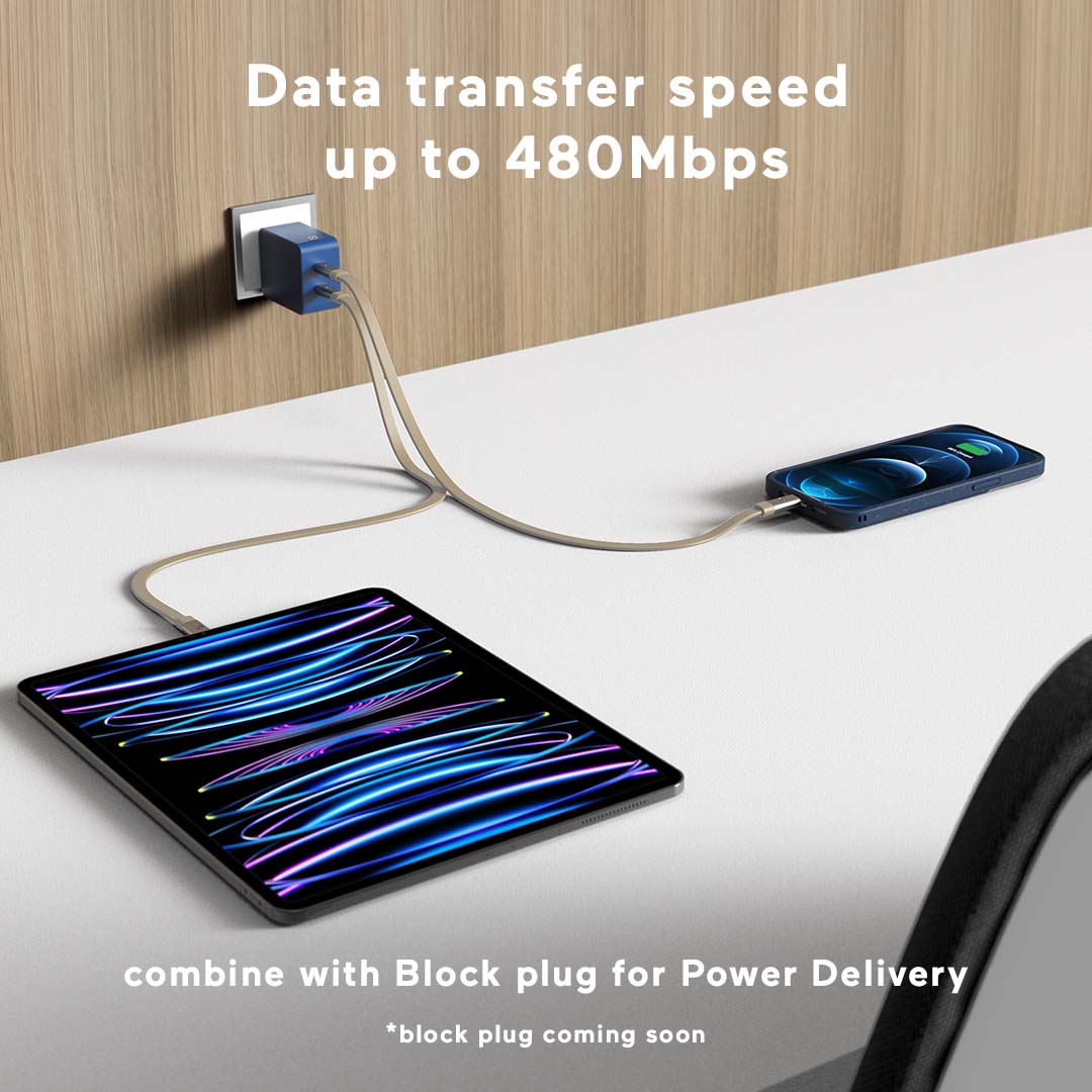 Ultra Fast Charge USB-C Cable with Weight | Atom Studios#color_bromine-calcium