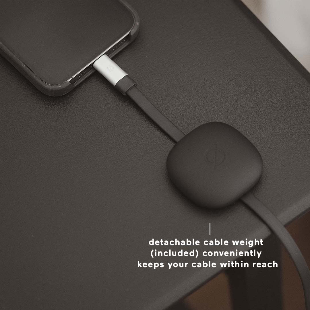 Ultra Fast Charge Lightning Cable with Weight | Atom Studios#color_carbon-black