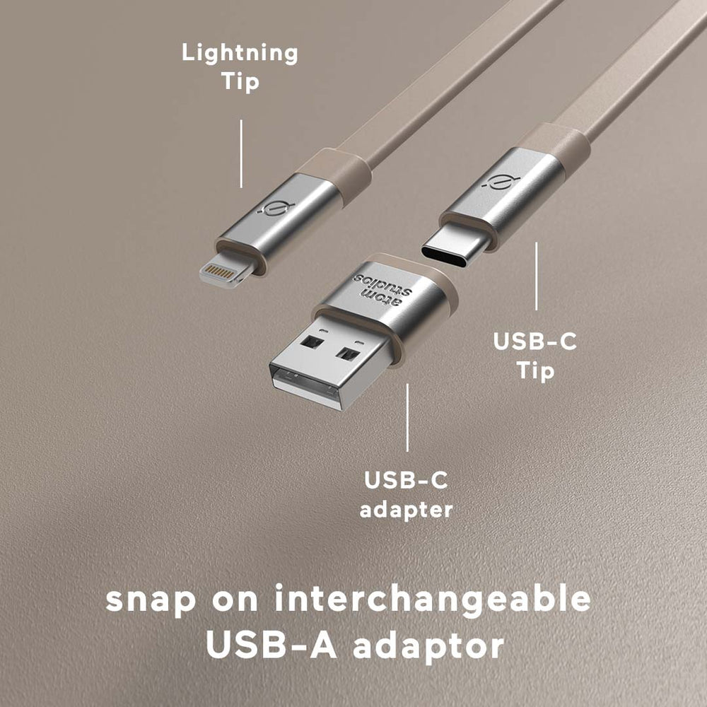Ultra Fast Charge Lightning Cable with Weight | Atom Studios#color_bromine-calcium