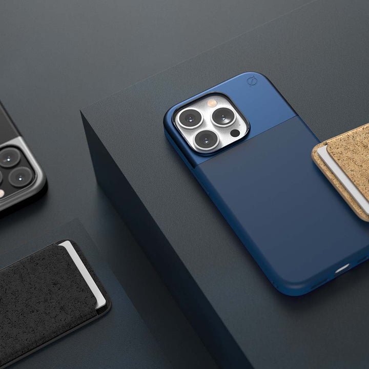 MagSafe Silicone Aluminum iPhone 14 Pro Case Eco Slim Protection Atom Studios#color_ink-blue