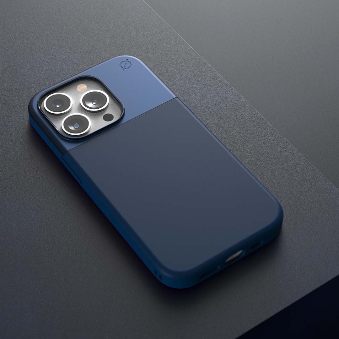 MagSafe Silicone Aluminum iPhone 14 Pro Case Eco Slim Protection Atom Studios#color_ink-blue