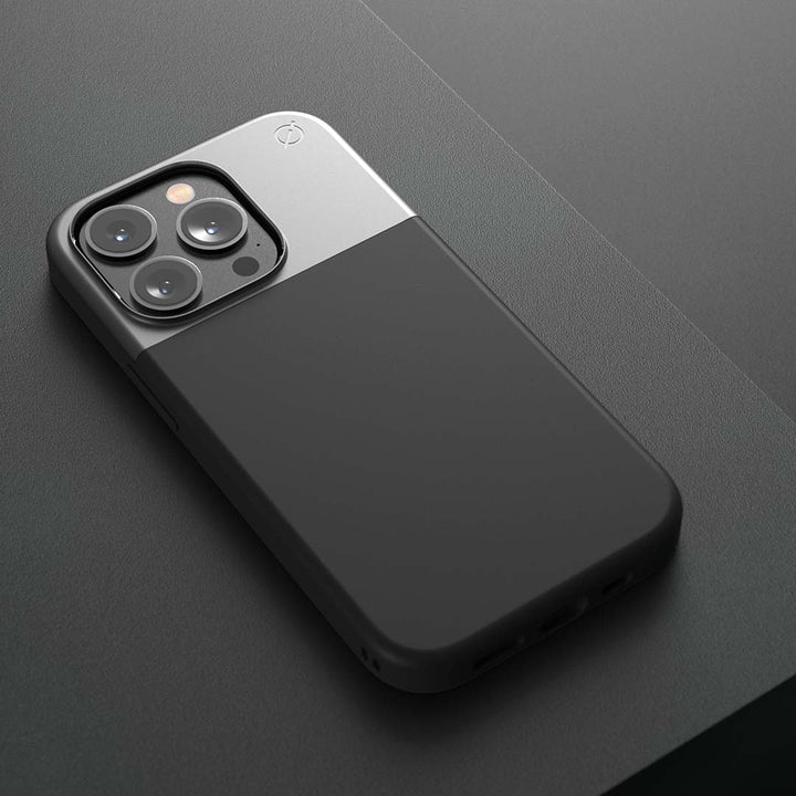MagSafe Silicone Aluminum iPhone 14 Pro Case Eco Slim Protection Atom Studios#color_carbon-black