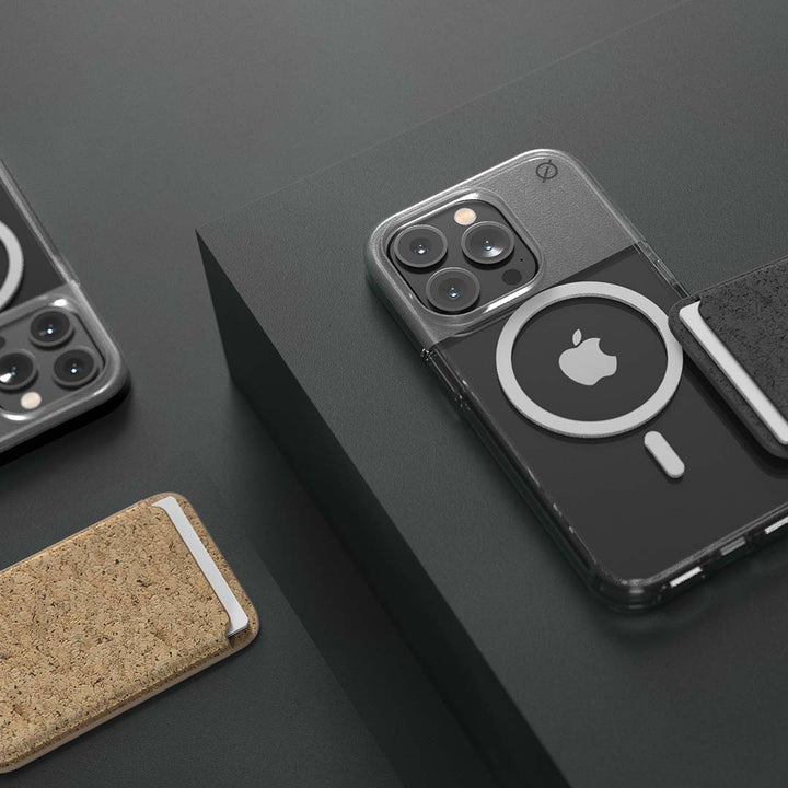 MagSafe Clear Aluminium iPhone 14 Pro Case Eco Slim Protection Atom Studios#colour_clear