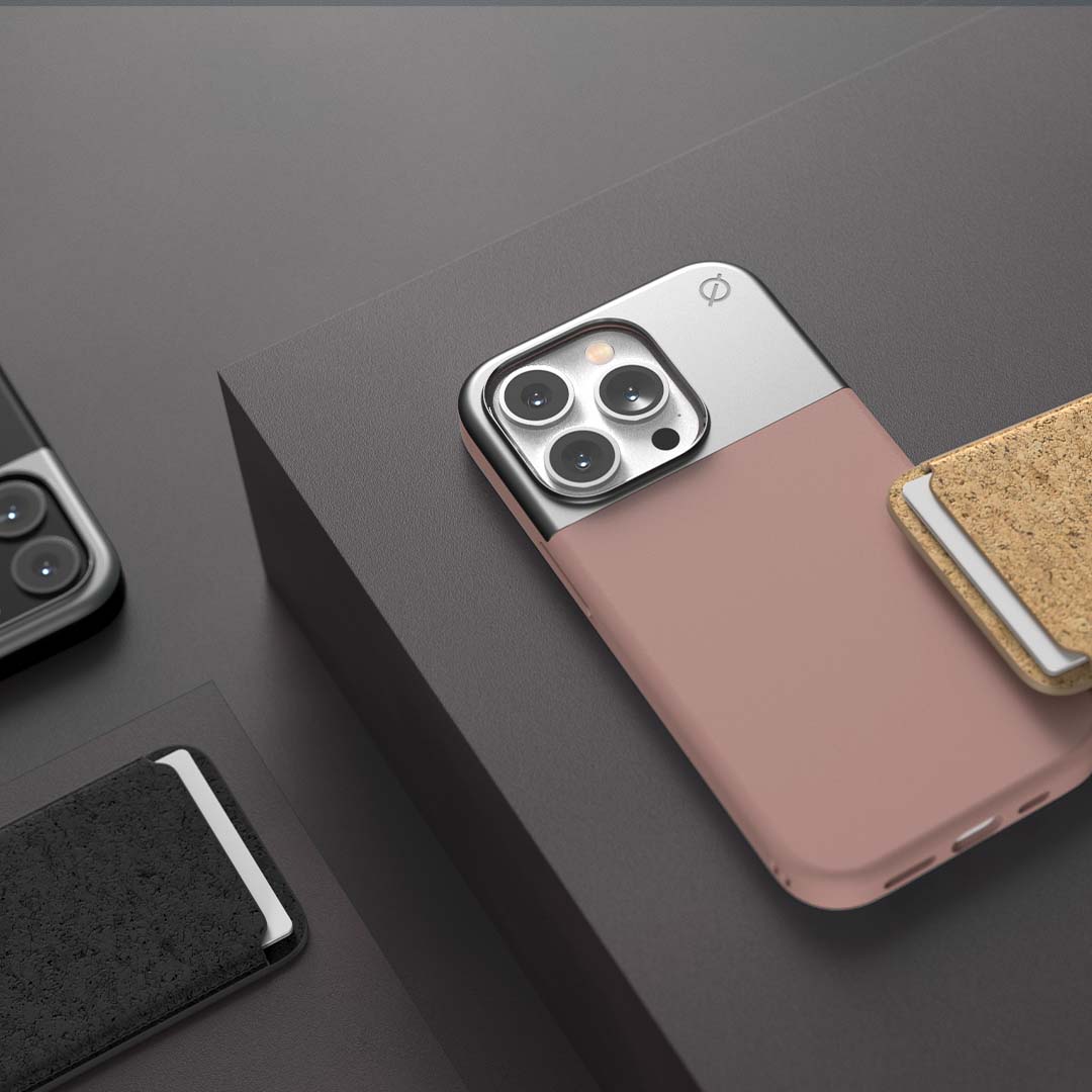 MagSafe Silicone Aluminum iPhone 14 Pro Case Eco Slim Protection Atom Studios#color_pink-clay