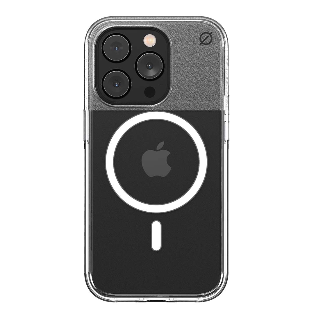 MagSafe Clear Aluminium iPhone 14 Pro Case Eco Slim Protection Atom Studios#colour_clear