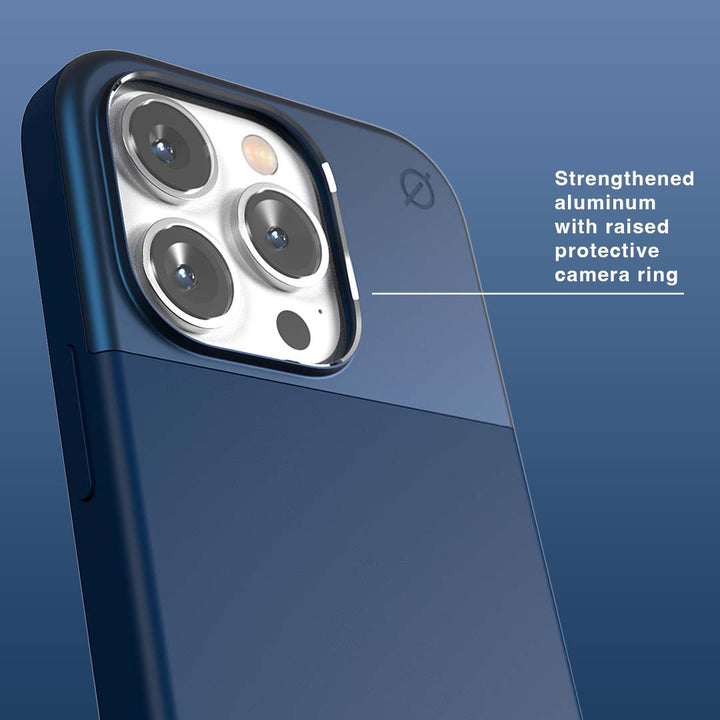 MagSafe Silicone Aluminum iPhone 14 Pro Case Eco Slim Protection Atom Studios#color_ink-blue
