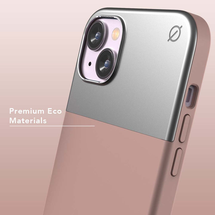 MagSafe Silicone Aluminium iPhone 14 Plus Case Eco Slim Protection Atom Studios#color_pink-clay