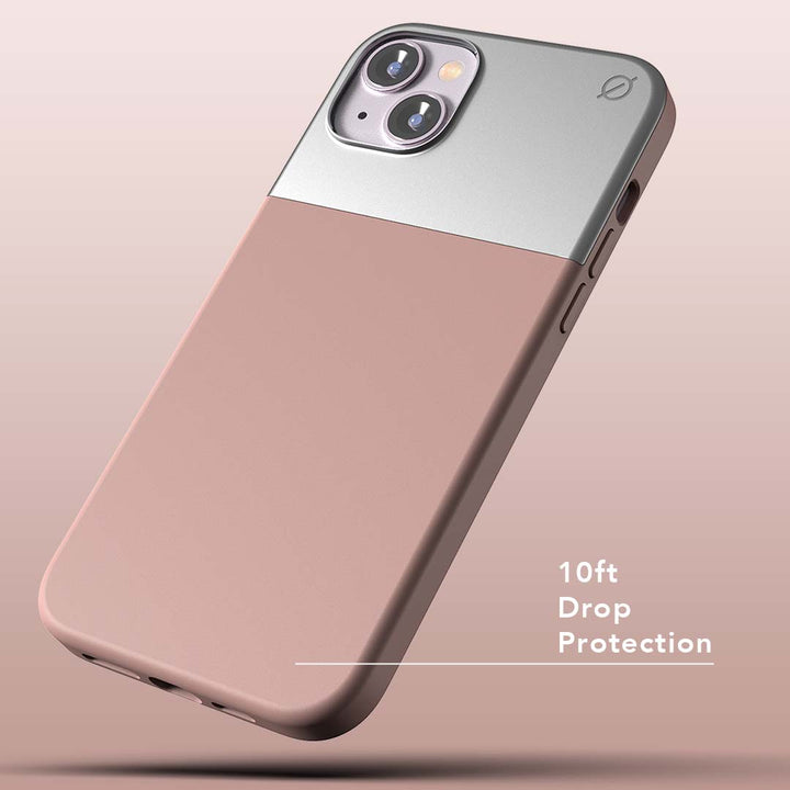 MagSafe Silicone Aluminium iPhone 14 Plus Case Eco Slim Protection Atom Studios#color_pink-clay