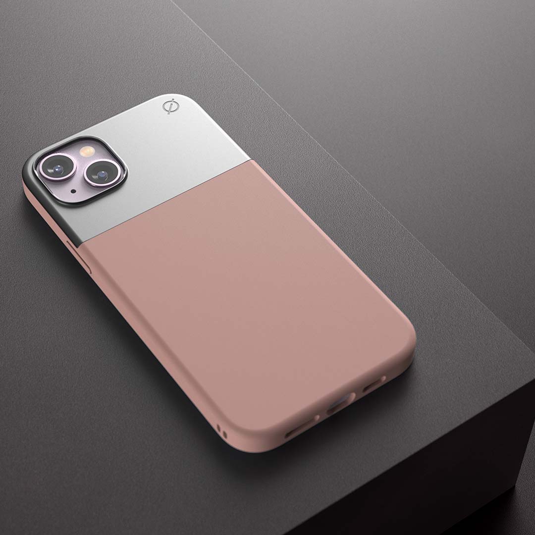 MagSafe Silicone Aluminium iPhone 14 Plus Case Eco Slim Protection Atom Studios#color_pink-clay