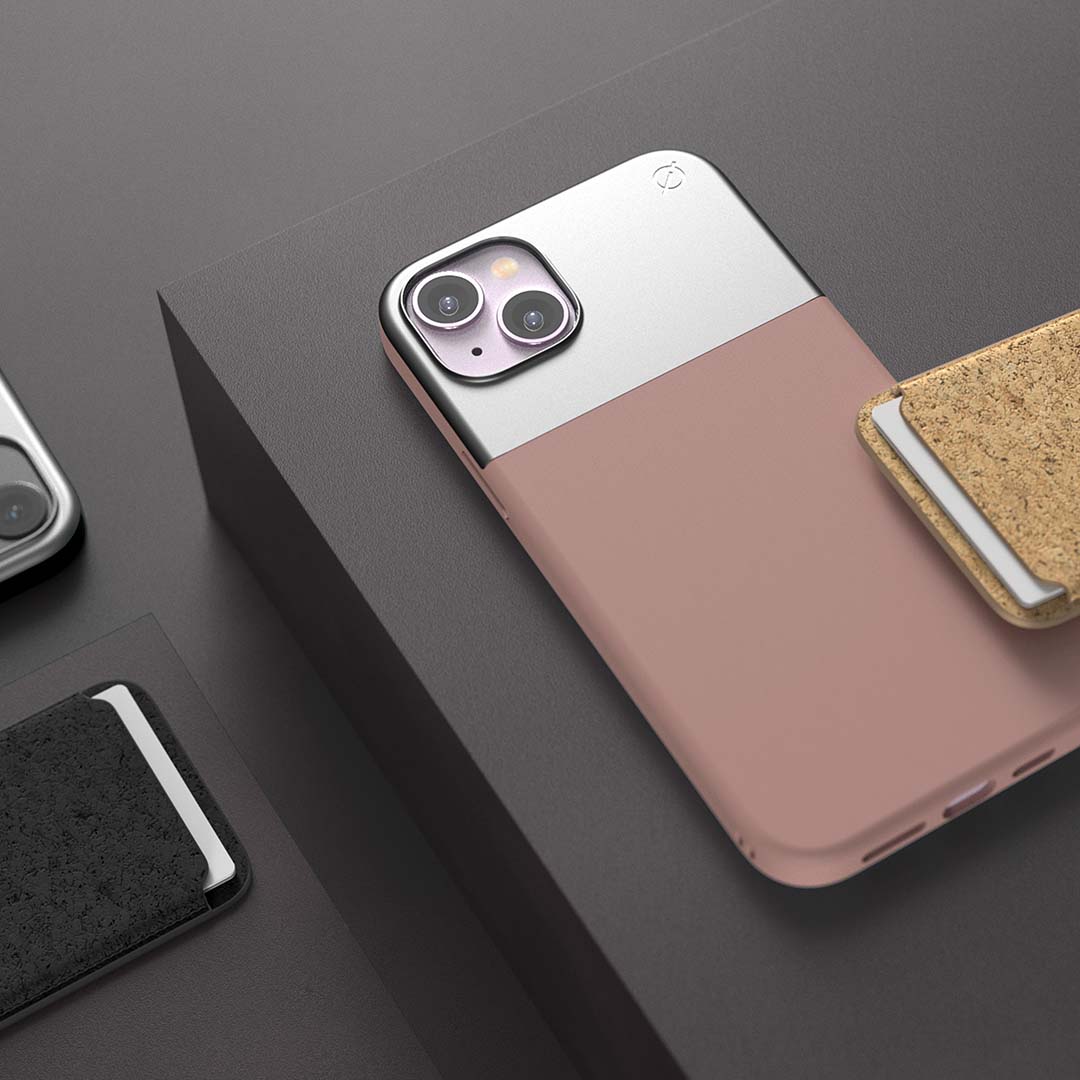 MagSafe Silicone Aluminium iPhone 14 Plus Case Eco Slim Protection Atom Studios#color_pink-clay