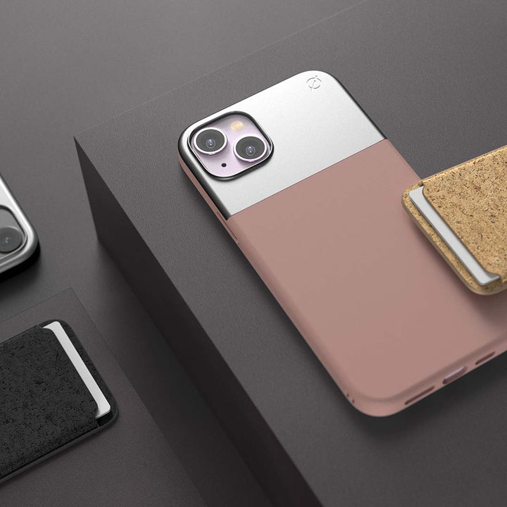 MagSafe Silicone Aluminium iPhone 14 Plus Case Eco Slim Protection Atom Studios#color_pink-clay