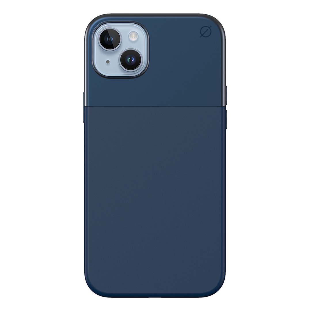 MagSafe Silicone Aluminium iPhone 14 Plus Case Eco Slim Protection Atom Studios#color_ink-blue