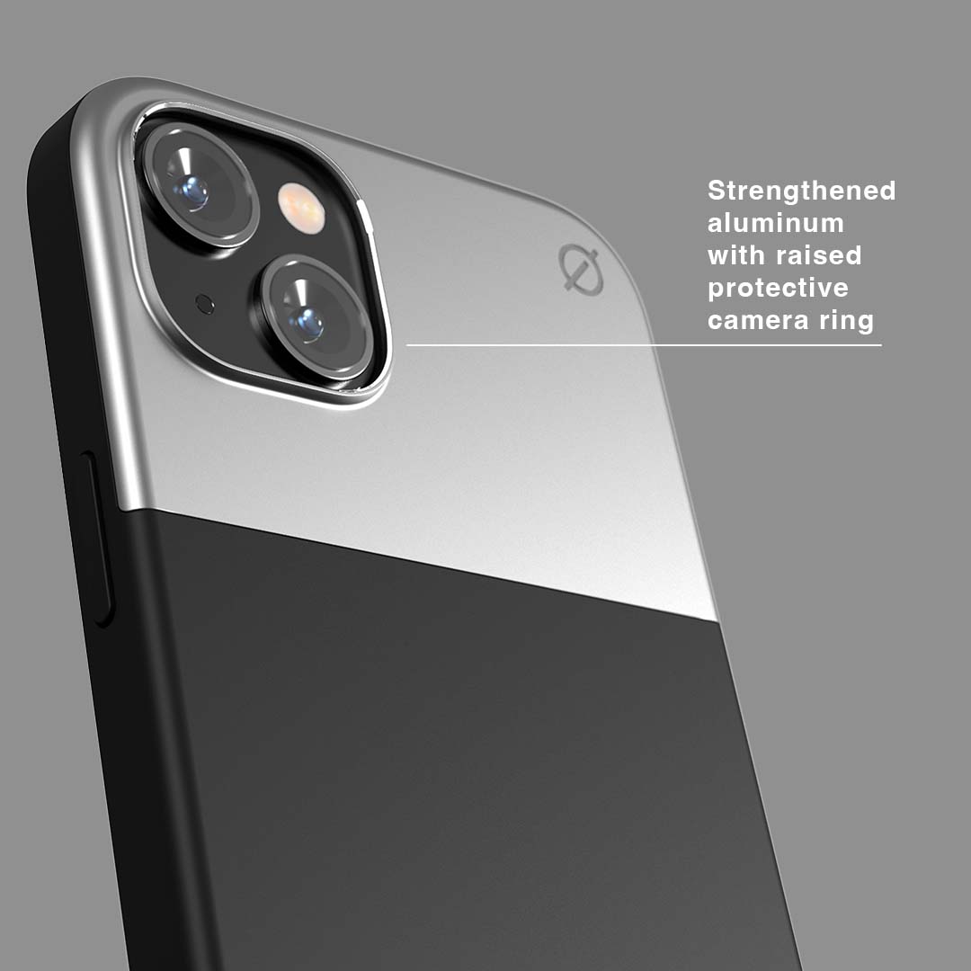 MagSafe Silicone Aluminium iPhone 14 Plus Case Eco Slim Protection Atom Studios#color_carbon-black