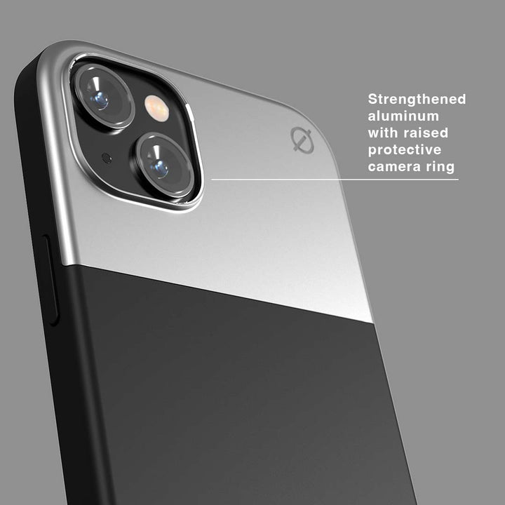 MagSafe Silicone Aluminium iPhone 14 Plus Case Eco Slim Protection Atom Studios#color_carbon-black