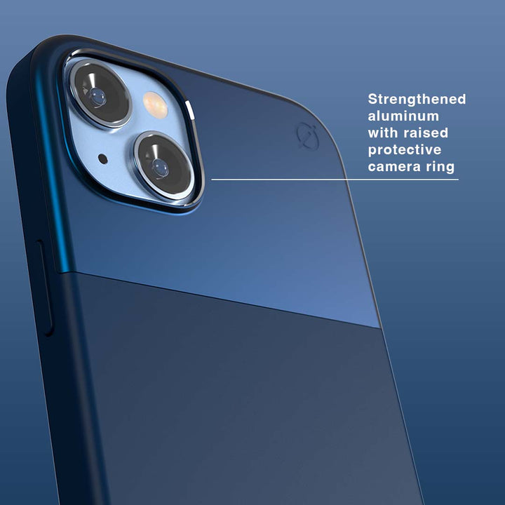 MagSafe Silicone Aluminium iPhone 14 Plus Case Eco Slim Protection Atom Studios#color_ink-blue