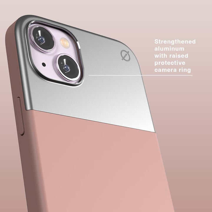 MagSafe Silicone Aluminium iPhone 14 Plus Case Eco Slim Protection Atom Studios#color_pink-clay
