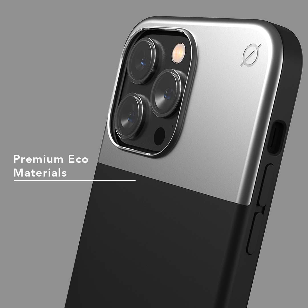 MagSafe Silicone Aluminum iPhone 14 Pro Max Case Eco Slim Protection Atom Studios#color_carbon-black