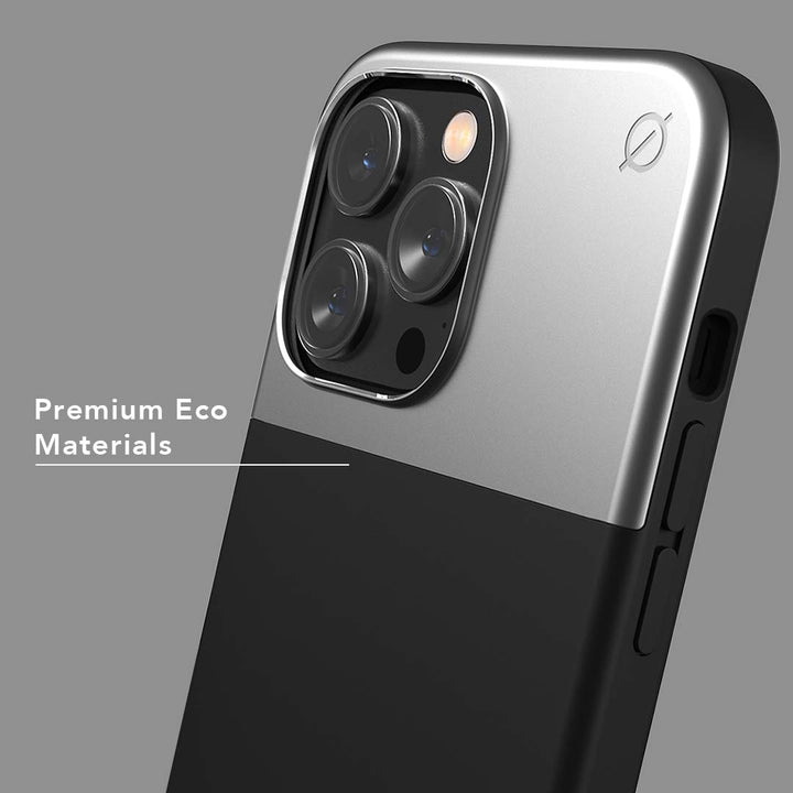 MagSafe Silicone Aluminum iPhone 14 Pro Max Case Eco Slim Protection Atom Studios#color_carbon-black