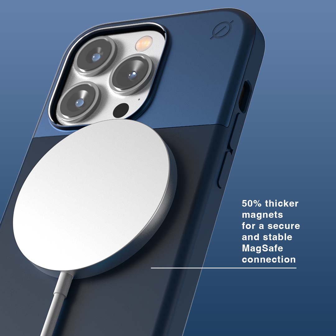 MagSafe Silicone Aluminum iPhone 14 Pro Max Case Eco Slim Protection Atom Studios#color_ink-blue